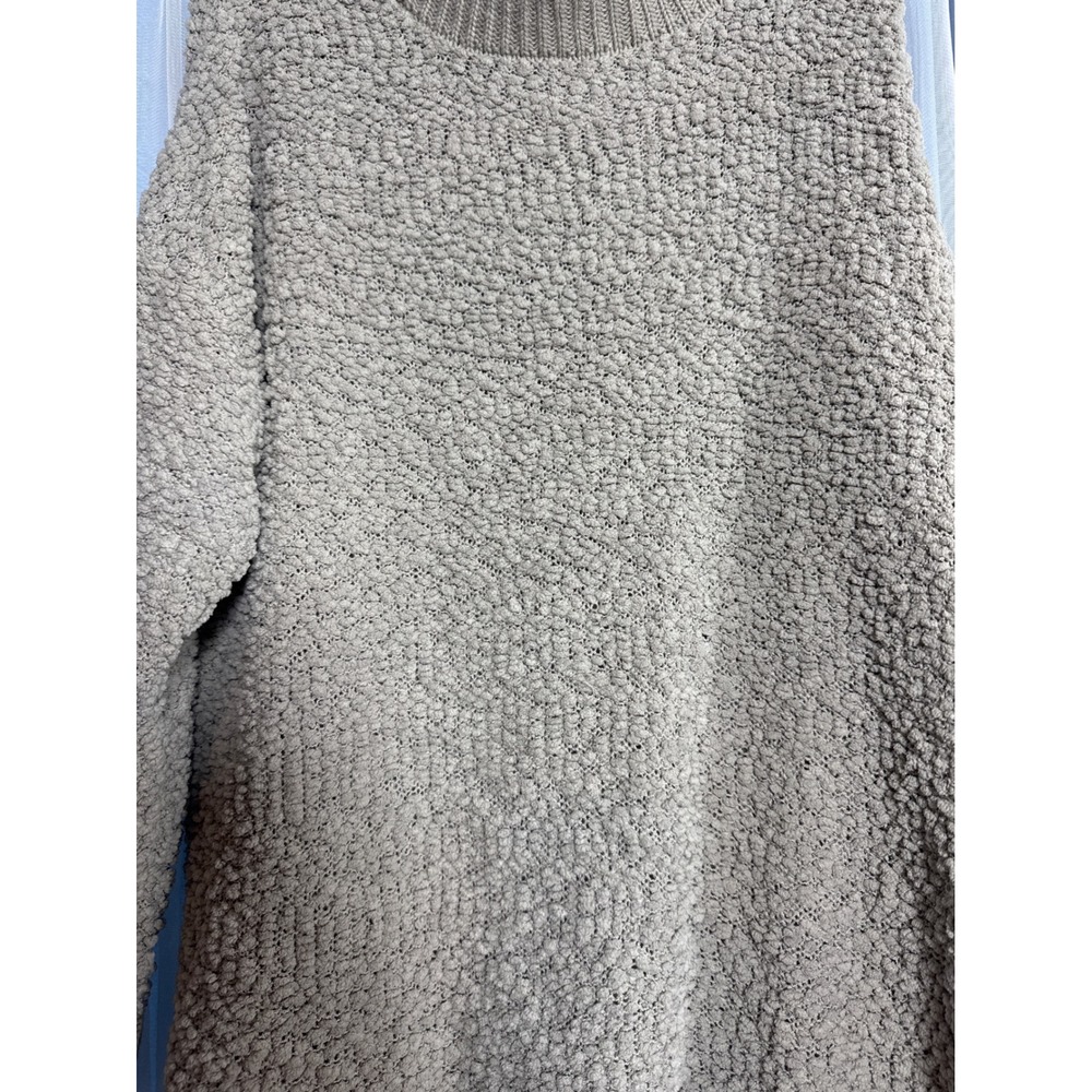 Zenana Premium Sweater Womens 1X TW-1911X Taupe Popcorn Knit EUC - Picture 2 of 5